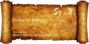 Szkala Mária névjegykártya